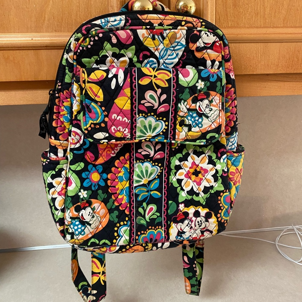 Vera Bradley Midnight with Mickey small Backpack